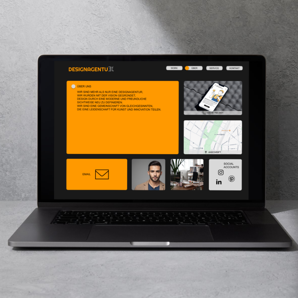 Webdesign Agentur Website auf dem Laptop